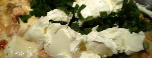 сибас с творожно-сырным суфле и семгой. Шаг 10