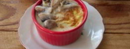 суфле из кабачков с грибным соусом. Шаг 7