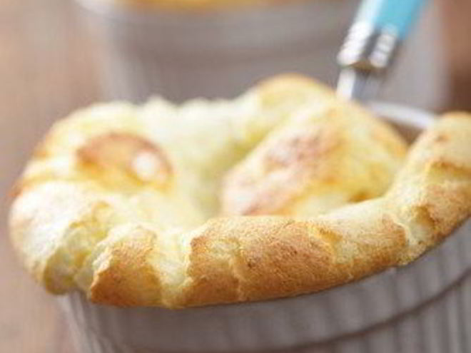 Рецепт суфле из спаржи и козьего сыра