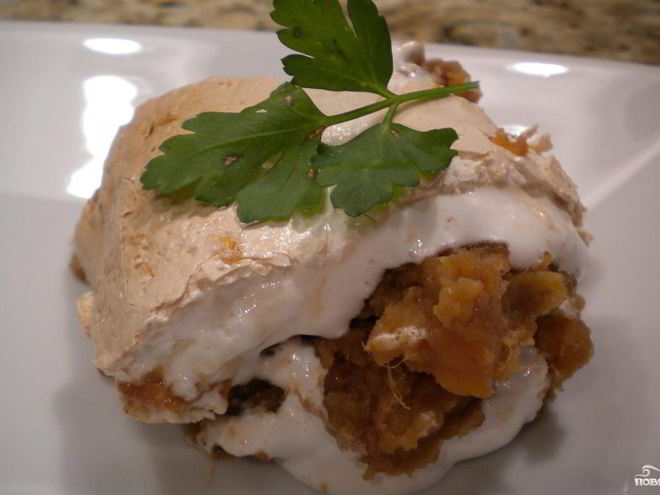 Рецепт суфле с бататом и орехами