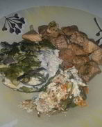 Суфле со стручковой фасолью и свинина в Итальянском стиле