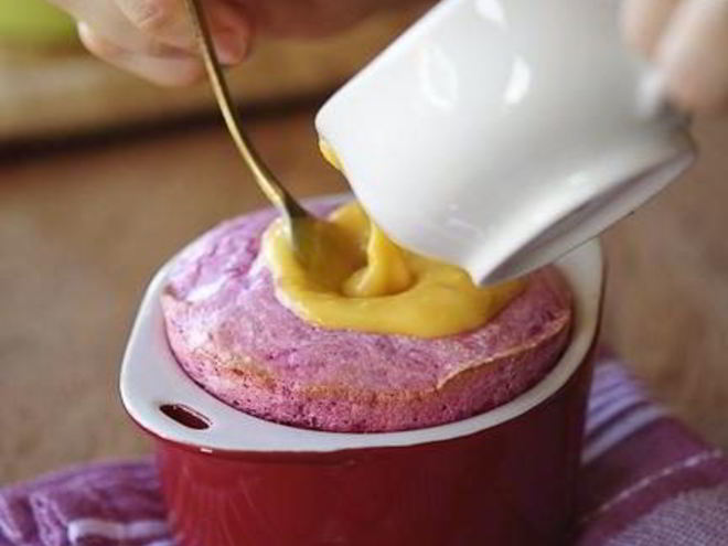 Рецепт свекольного суфле с апельсиновым курдом