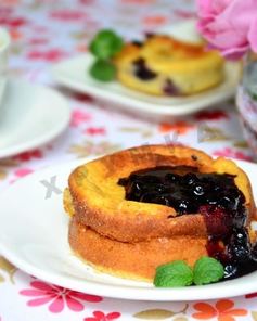 Творожное суфле с черникой