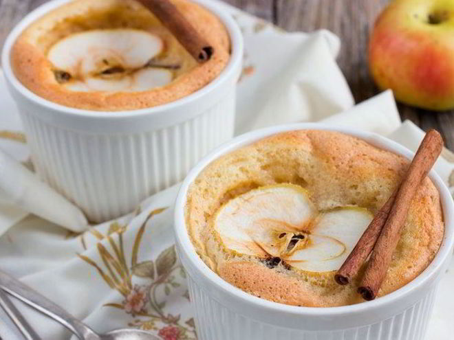 Рецепт творожного суфле с яблоками