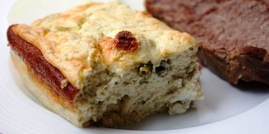 Творожное суфле с зеленой фасолью