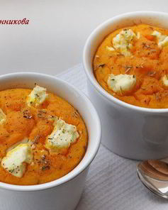 Тыквенное суфле с козьим сыром