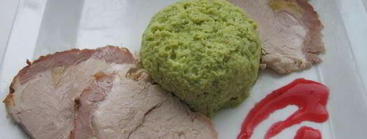 запеченная свинина с суфле из зеленого горошка бабочки прилетели. Шаг 14