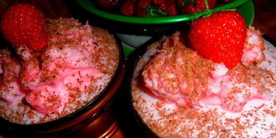 Желе с клубничным суфле