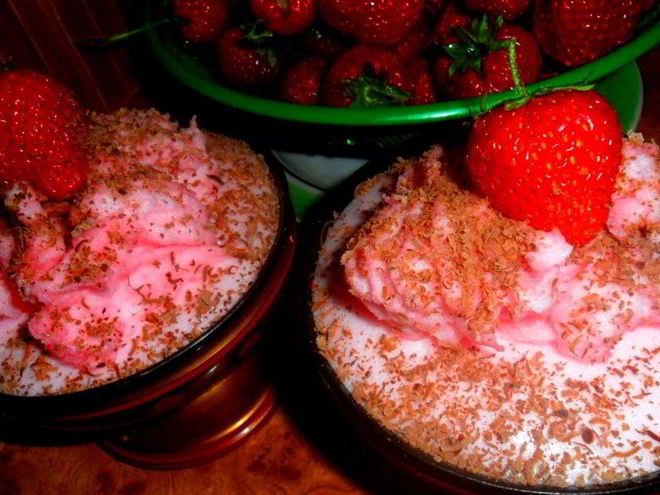 Рецепт желе с клубничным суфле