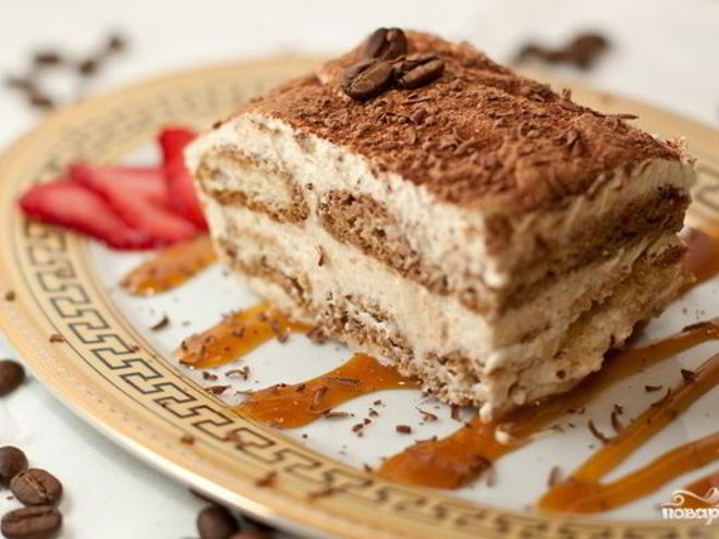 Рецепт тирамису с творожным сыром