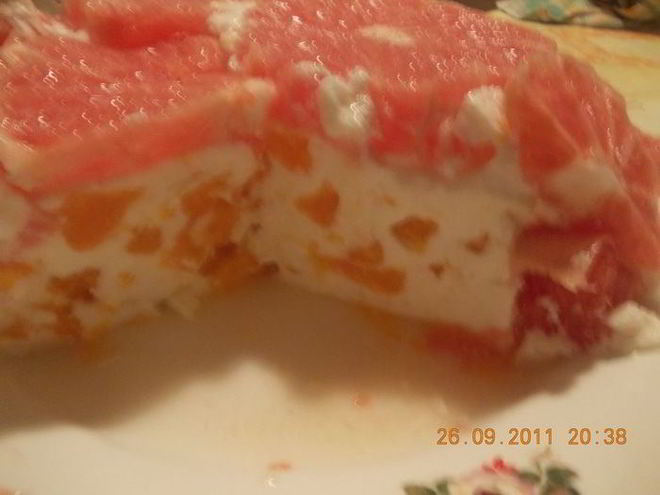 Рецепт творожно-цитрусового десерт