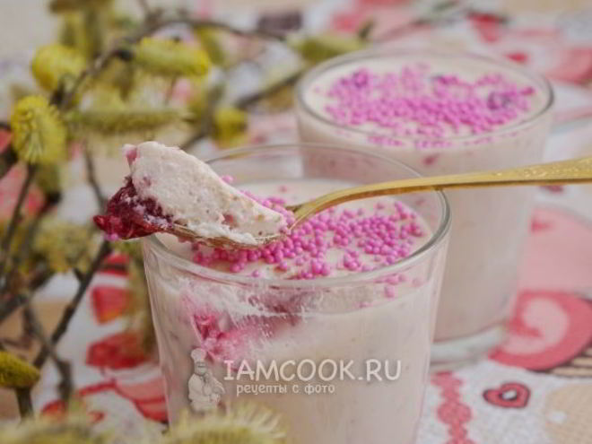 Рецепт творожного желе с вишней