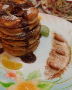 Яблочные колечки в шоколадном кляре