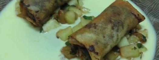 эгроль с персиками и шоколадным соусом. Шаг 60