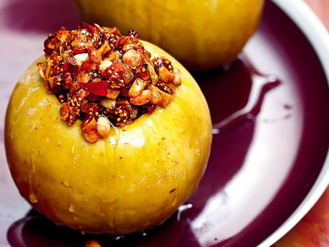 Рецепт запеченных яблок с инжиром