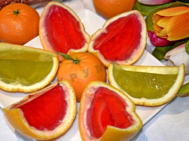 Рецепт желе в апельсине