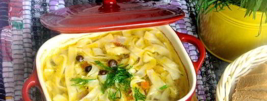 домашняя лапша в горшочке. Шаг 9