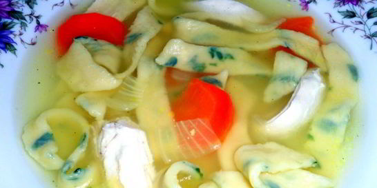 Домашняя зеленая лапша