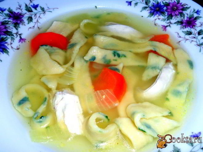 Рецепт домашней зеленой лапши