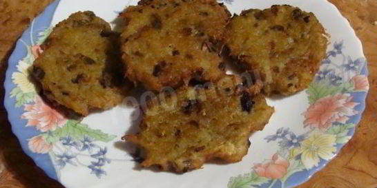 Драники с грибами