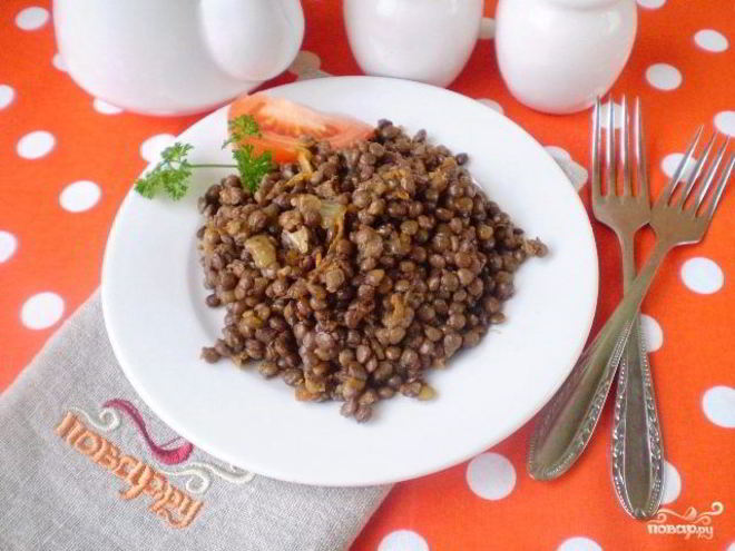 Рецепт гарнира из чечевицы