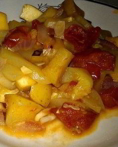 Гарнир из кабачков с яблоками