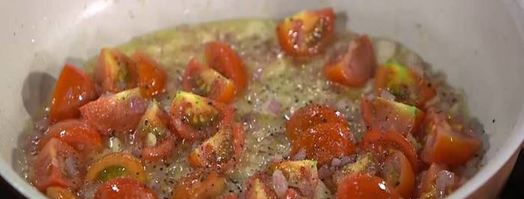 бурый рис с помидорами и запеченными баклажанами. Шаг 8