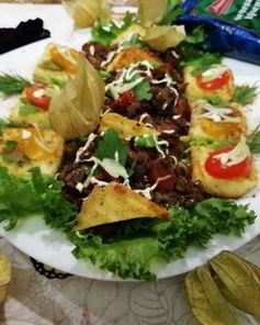 Чечевица с лисичками и жареным адыгейским сыром