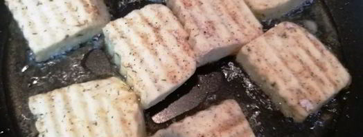 чечевица с лисичками и жареным адыгейским сыром. Шаг 12