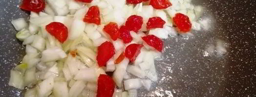 чечевица с лисичками и жареным адыгейским сыром. Шаг 7