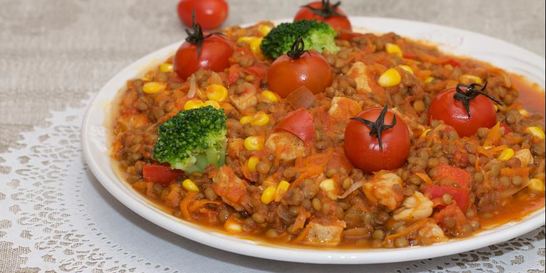 Чечевица с мясом