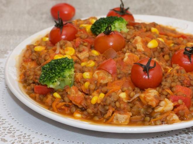 Рецепт чечевицы с мясом