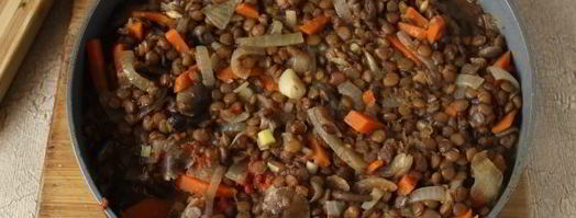 чечевица с опятами. Шаг 9