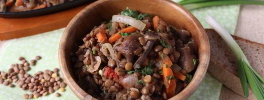 чечевица с опятами. Шаг 11