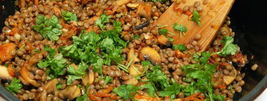 чечевица с шампиньонами. Шаг 4