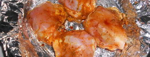 дикий рис с курицей-гриль и сливовым соусом. Шаг 3