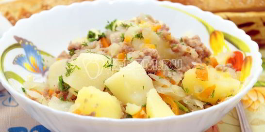 Картофель с фаршем