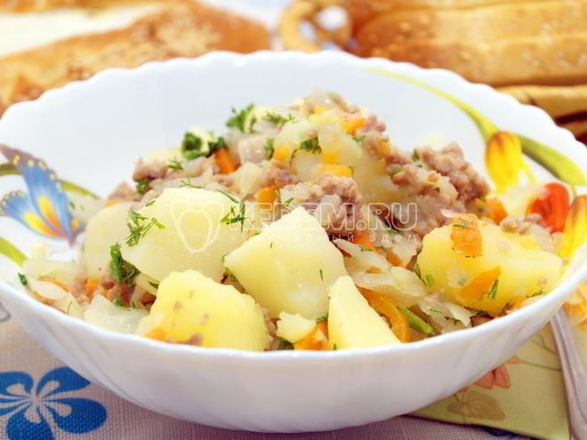 Рецепт картофеля с фаршем