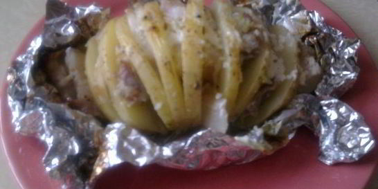 Картофель с грудинкой