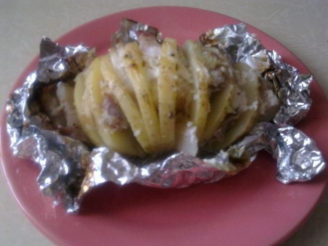 Рецепт картофеля с грудинкой