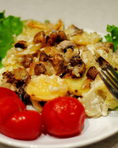 Картофель с шампиньонами