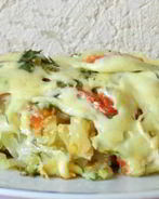 Картофель со свининой под сыром в мультиварке