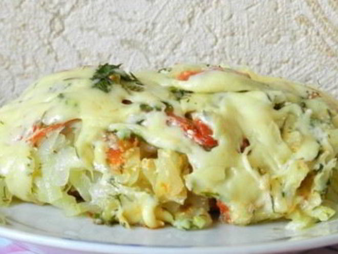 Рецепт картофеля со свининой под сыром в мультиварке