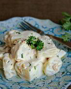 Картофель в соусе Альфредо