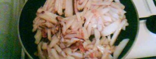 картофель жареный с салатом. Шаг 14