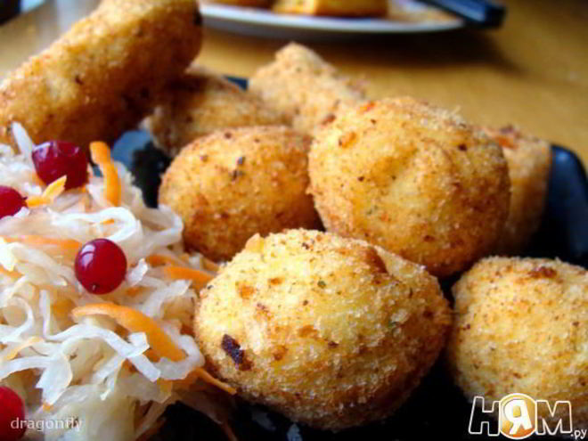 Рецепт картофельных крокетов с начинкой