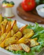 Картошка дольками в духовке