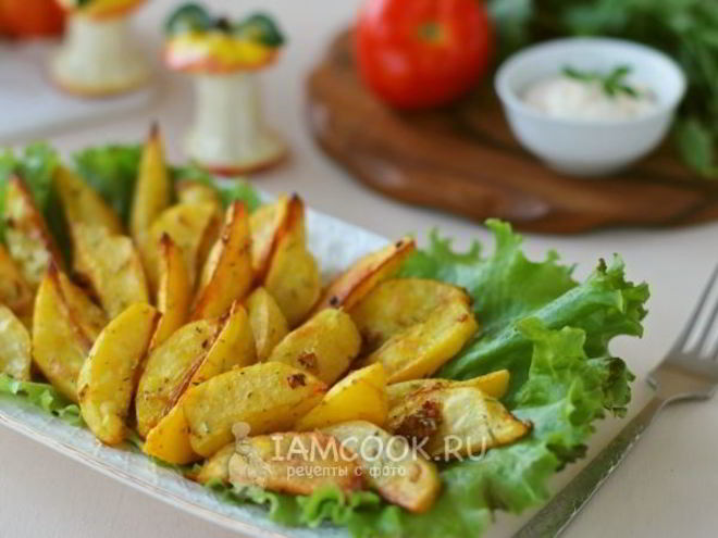 Рецепт картошки дольками в духовке
