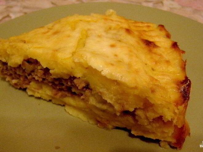 Рецепт картошки со свининой и сыром в духовке