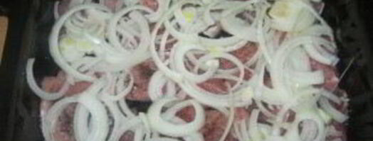 картошка со свининой и сыром в духовке. Шаг 5